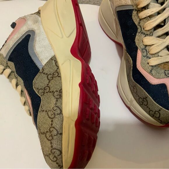 Gucci Rhyton Mixed Media GG Canvas Sneaker size 37 - Picture 14 of 16